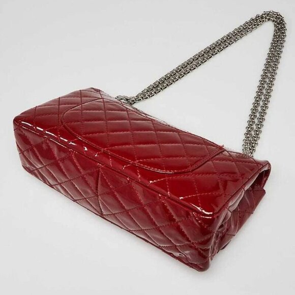 Chanel Red 2.55 Reissue Quilted Patent Leather 226 Flap Bag - Picture 10 of 10